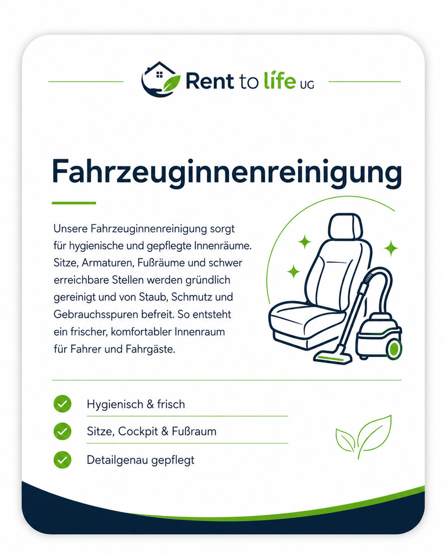 Fahrzeuginnenreinigung — Details